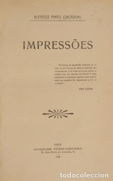 Libros: PINTO. (Alfredo) - IMPRESS&Otilde;ES. - Foto 1