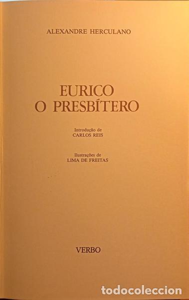 Libros: HERCULANO. (Alexandre) - EURICO O PRESB&Iacute;TERO. - Foto 2