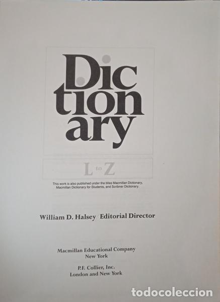 Libros: HALSEY. (William D.) - DICTIONARY. - Foto 2