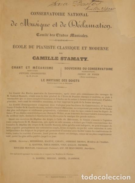 books: STAMATY. (Camille) - &Eacute;COLE DU PIANISTE CLASSIQUE ET MODERNE: LE RHYTHME DES DOIGTS. [2 OBRAS]