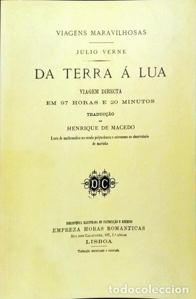 Libros: VERNE. (Jules) - DA TERRA &Aacute; LUA: VIAGEM DIRECTA EM 97 HORAS E 20 MINUTOS. [FAC-SIMILE] - Foto 1