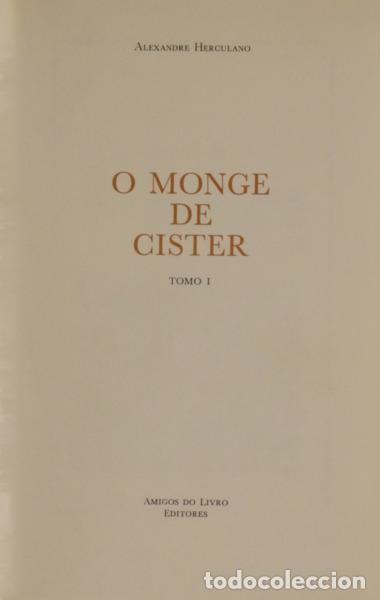 Libros: HERCULANO. (Alexandre) - O MONGE DE CISTER. [2 VOLS.] - Foto 2