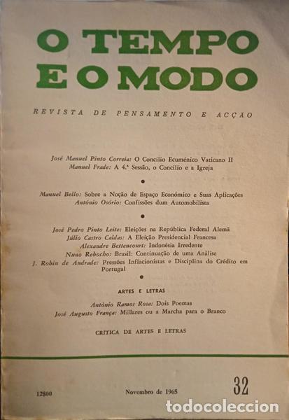 Libros: TEMPO (O) E O MODO, N.&ordm; 32, NOVEMBRO 1965 - Foto 1