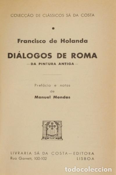 Libros: HOLANDA. (Francisco de) - DI&Aacute;LOGOS DE ROMA. [ENCADERNADO]. - Foto 2