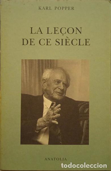 Libros: POPPER. (Karl) - LA LE&Ccedil;ON DE CE SI&Egrave;CLE. - Foto 1