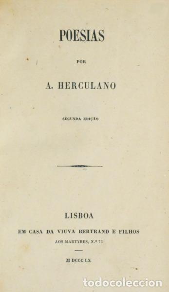 Libros: HERCULANO. (Alexandre) - POESIAS. [2.&ordf; EDI&Ccedil;&Atilde;O] - Foto 1