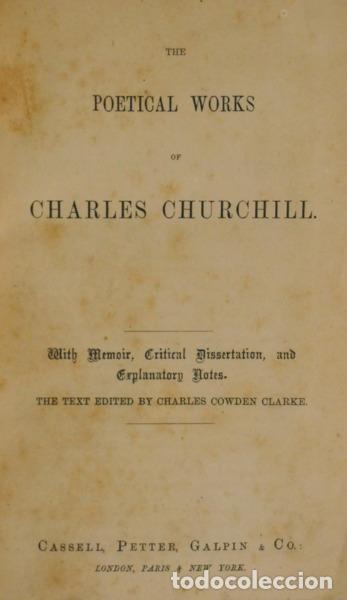 Libros: CHURCHILL. (Charles) - THE POETICAL WORKS. - Foto 1
