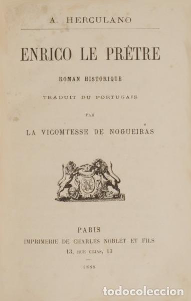 Libros: HERCULANO. (Alexandre) - ENRICO LE PR&Ecirc;TRE. - Foto 1