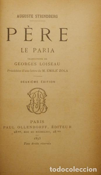 Libros: STRINDBERG. (Auguste) - P&Egrave;RE - LE PARIA. - Foto 1