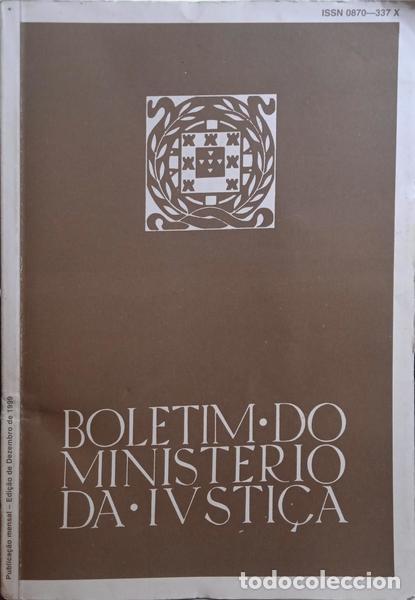 Libri di seconda mano: BOLETIM DO MINIST&Eacute;RIO DA JUSTI&Ccedil;A, N.&ordm; 484, MAR&Ccedil;O 1999.