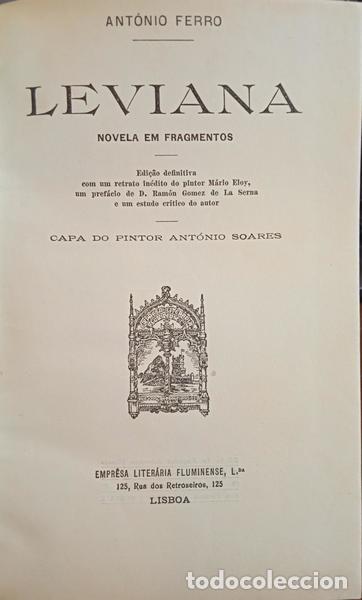 Libros: FERRO. (Ant&oacute;nio) - LEVIANA. [EDI&Ccedil;&Atilde;O DEFINITIVA] - Foto 1