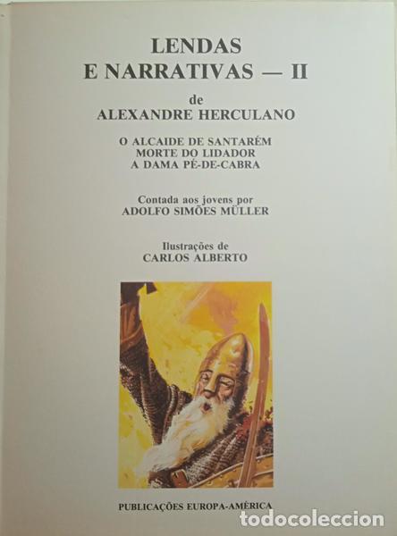 Libros: HERCULANO. (Alexandre) - LENDAS E NARRATIVAS. [2 VOLUMES] - Foto 2