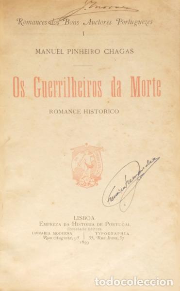 Libros: PINHEIRO CHAGAS. (Manuel) - OS GUERRILHEIROS DA MORTE. - Foto 1