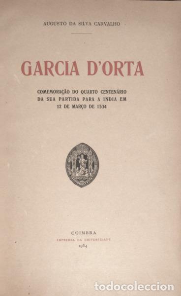 Libros: SILVA CARVALHO. (Augusto da) - GARCIA D&#39;ORTA. [ENCADERNADO] - Foto 1