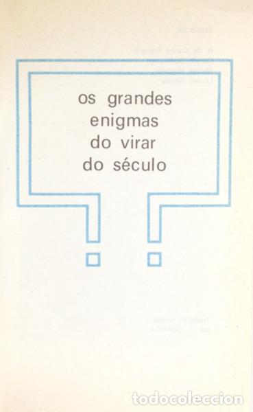 Libros: GRANDES (OS) ENIGMAS DO VIRAR DO S&Eacute;CULO. [3 VOLS.] - Foto 1