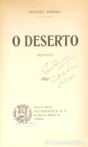 Libros: RIBEIRO. (Manuel) - O DESERTO. - Foto 1