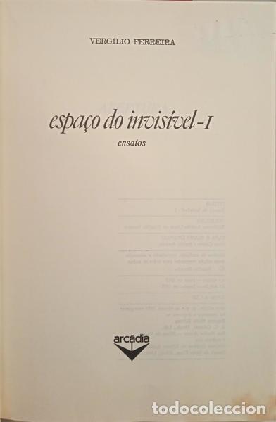 Libros: FERREIRA. (Verg&iacute;lio) - ESPA&Ccedil;O DO INVIS&Iacute;VEL, I. - Foto 2