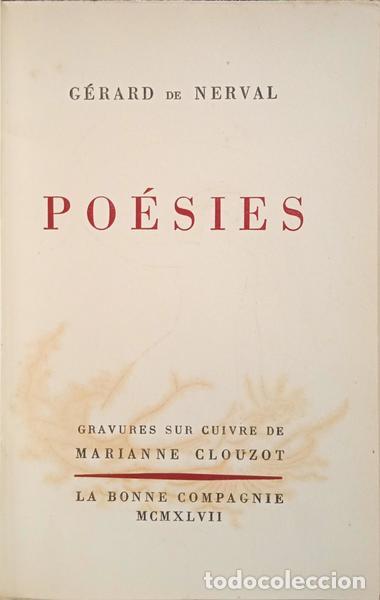 Libros: NERVAL. (G&eacute;rard de) - PO&Eacute;SIES. - Foto 1