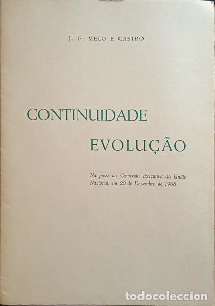 Libros: MELO E CASTRO. (J. G.) - CONTINUIDADE EVOLU&Ccedil;&Atilde;O. - Foto 1
