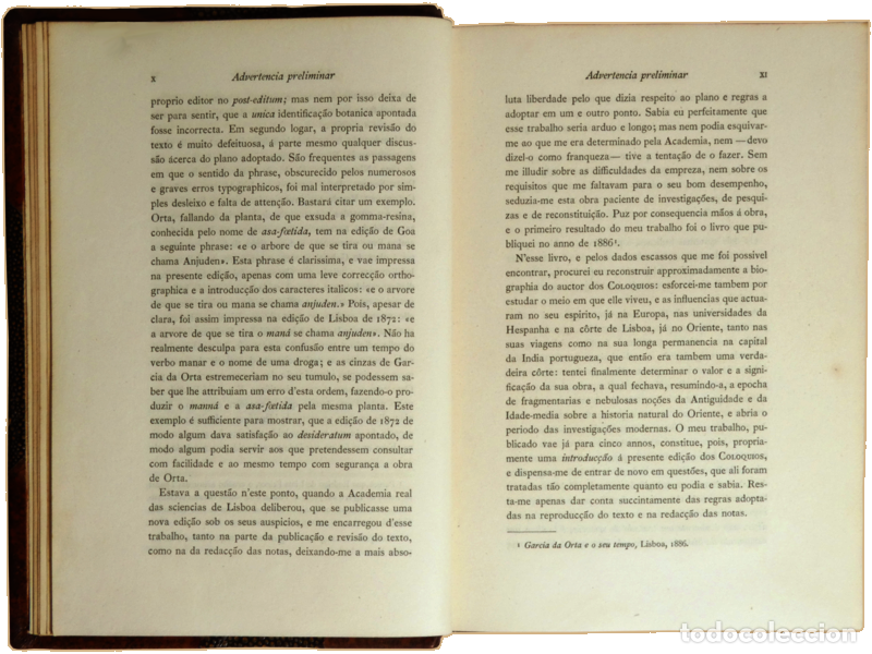 Libros: GARCIA DE HORTA. - COLOQUIOS DOS SIMPLES E DROGAS DA INDIA. [2 VOLUMES] - Foto 3