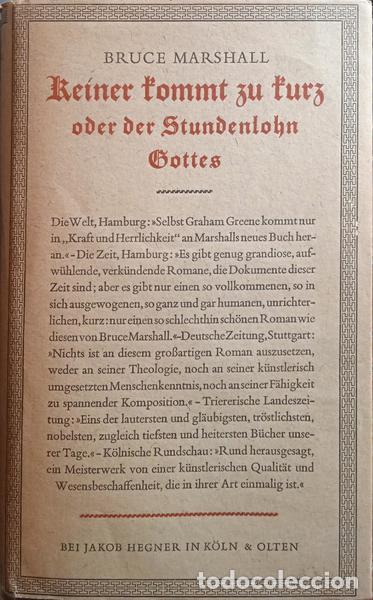 Libros: MARSHALL. (Bruce) - KEINER KOMMT ZU KURZ. - Foto 1
