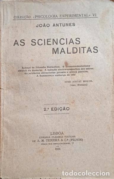 Libros: ANTUNES. (Jo&atilde;o) - AS SCIENCIAS MALDITAS. - Foto 1