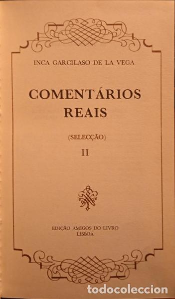 Libros: GARCILASO DE LA VEGA. (Inca) - COMENT&Aacute;RIOS REAIS. - Foto 2