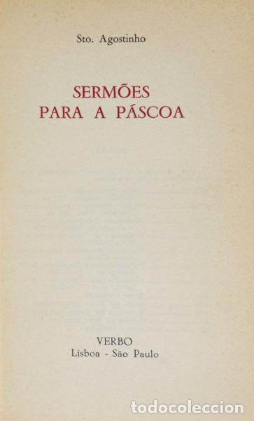 Libros: SANTO AGOSTINHO. - SERM&Otilde;ES PARA A P&Aacute;SCOA. [ENC.] - Foto 1