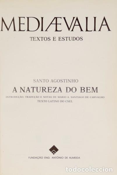 Libros: SANTO AGOSTINHO. - A NATUREZA DO BEM. - Foto 1