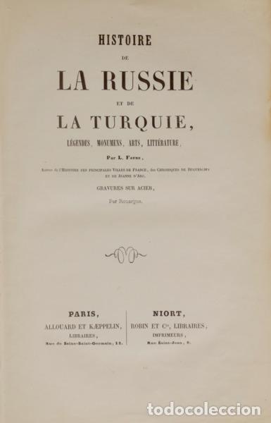 Libros: FAVRE. (L&eacute;opold) - HISTOIRE DE LA RUSSIE ET DE LA TURQUIE. - Foto 1
