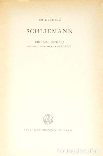 Libros: LUDWIG. (Emil) - SCHLIEMANN. - Foto 1