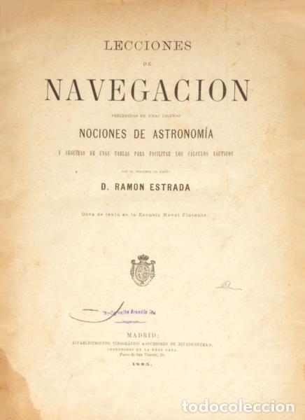 Libros: ESTRADA. (Ramon) - LECCIONES DE NAVEGACION. - Foto 1