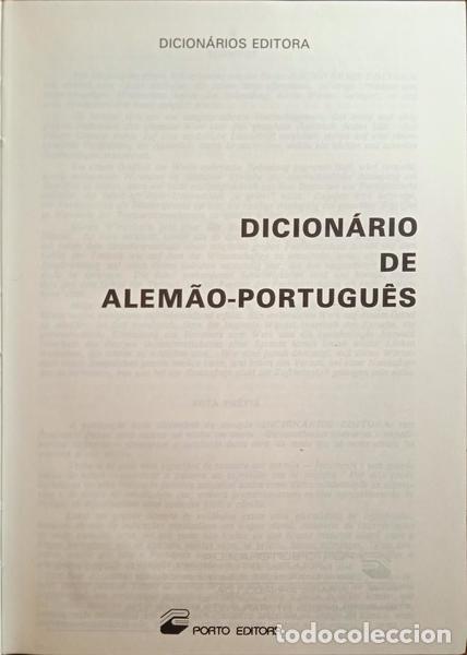 Libros: DICION&Aacute;RIO DE ALEM&Atilde;O-PORTUGU&Ecirc;S. [C/CAIXA] - Foto 2
