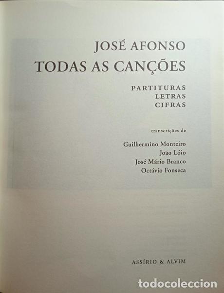 Libros: AFONSO. (Jos&eacute;) - TODAS AS CAN&Ccedil;&Otilde;ES. - Foto 2