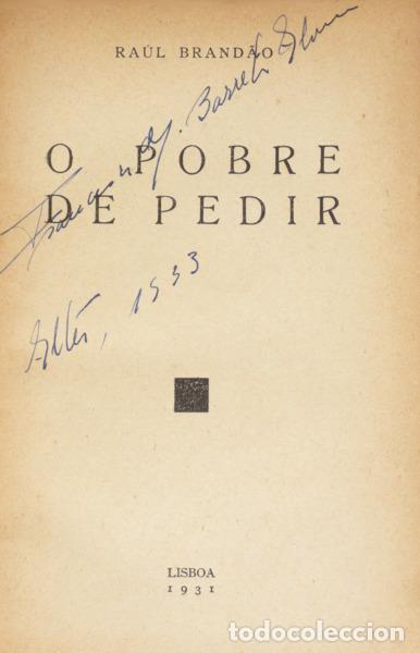 Libros: BRAND&Atilde;O. (Ra&uacute;l) - O POBRE DE PEDIR. - Foto 1