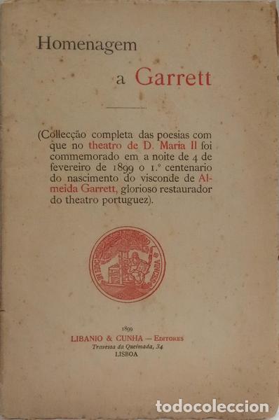 Libros: HOMENAGEM A GARRETT. [TEATRO D. MARIA II] - Foto 1