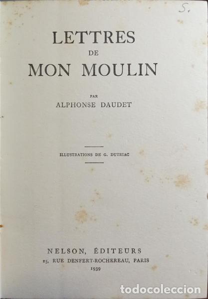 Libros: DAUDET. (Alphonse) - LETTRES DE MON MOULIN. - Foto 1