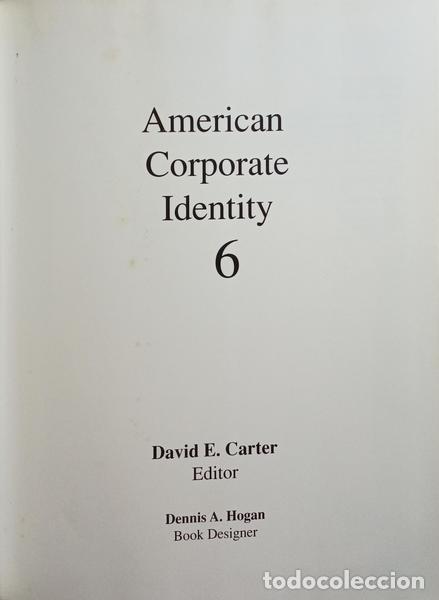 Libros: CARTER. (David E.) - AMERICAN CORPORATE IDENTITY 6. - Foto 2