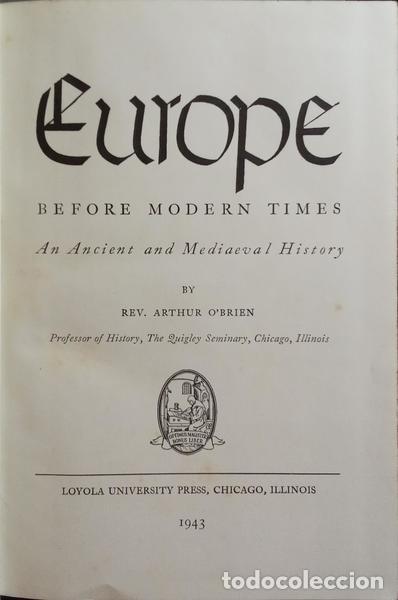 Libros: OBRIEN. (Arthur) - EUROPE BEFORE MODERN TIMES. - Foto 1