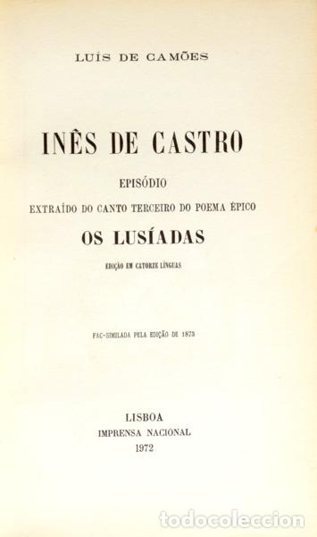 Libros: CAM&Otilde;ES. (Lu&iacute;s de) - IN&Ecirc;S DE CASTRO. [FAC-S&Iacute;MILE] - Foto 1