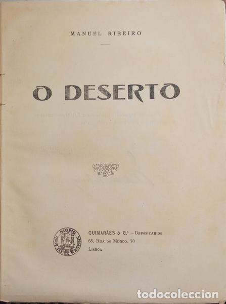 Libros: RIBEIRO. (Manuel) - O DESERTO. - Foto 2