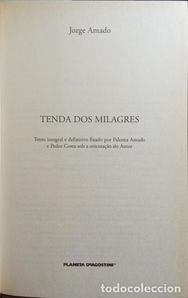 Libros: AMADO. (Jorge) - TENDA DOS MILAGRES. - Foto 2