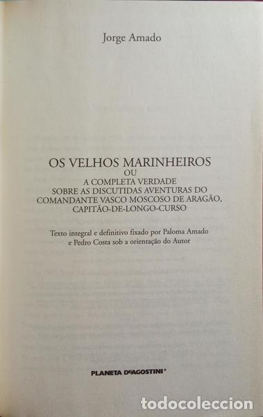 Libros: AMADO. (Jorge) - OS VELHOS MARINHEIROS. - Foto 2