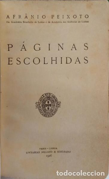 Libros: PEIXOTO. (Afr&acirc;nio) - P&Aacute;GINAS ESCOLHIDAS. - Foto 2