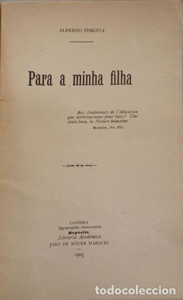 Libros: PIMENTA. (Alfredo) - PARA A MINHA FILHA. - Foto 2