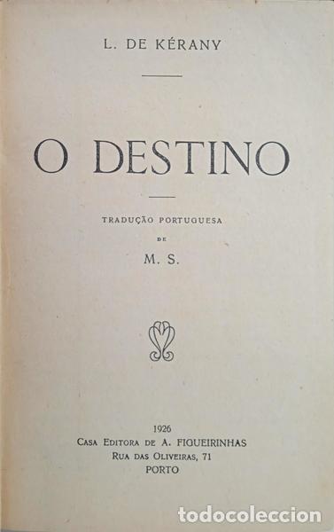 Libros: K&Eacute;RANY. (L&eacute;on de) - O DESTINO. - Foto 1