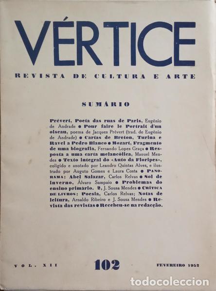Libros: V&Eacute;RTICE, N.&ordm; 102, FEVEREIRO 1952. - Foto 1