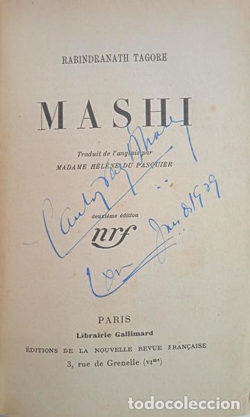 Libros: TAGORE. (Rabindranath) - MASHI. - Foto 1