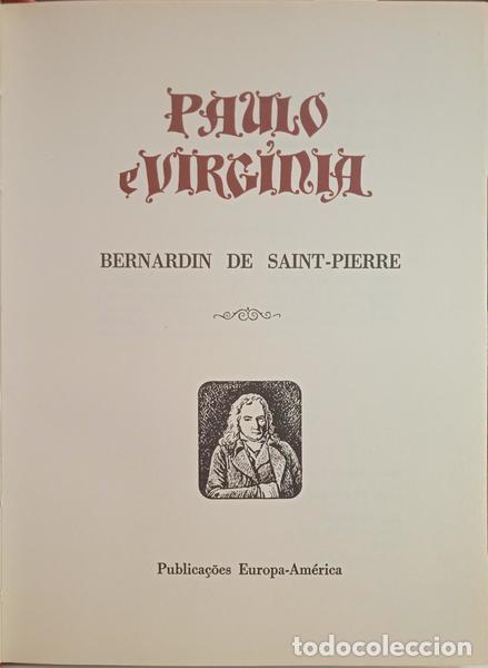 Libros: SAINT-PIERRE. (Bernardin de) - PAULO E VIRGINIA. - Foto 1
