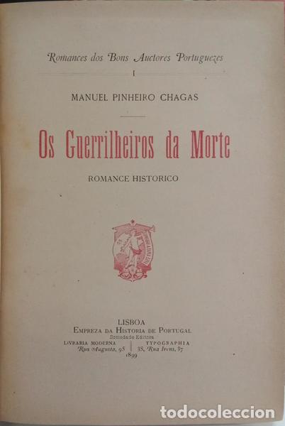 Libros: PINHEIRO CHAGAS. (Manuel) - OS GUERRILHEIROS DA MORTE. - Foto 1